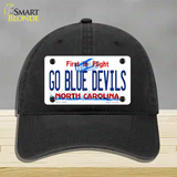 Go Blue Devils Novelty License Plate Hat Unconstructed Cotton / Black