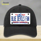 Blue Devils Fan Novelty License Plate Hat Unconstructed Cotton / Black