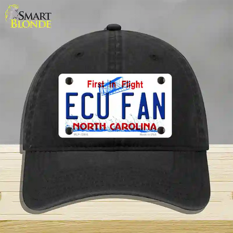 East Carolina Univ Fan Novelty License Plate Hat Unconstructed Cotton / Black