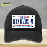 Demon Deacons Fan Novelty License Plate Hat Unconstructed Cotton / Black