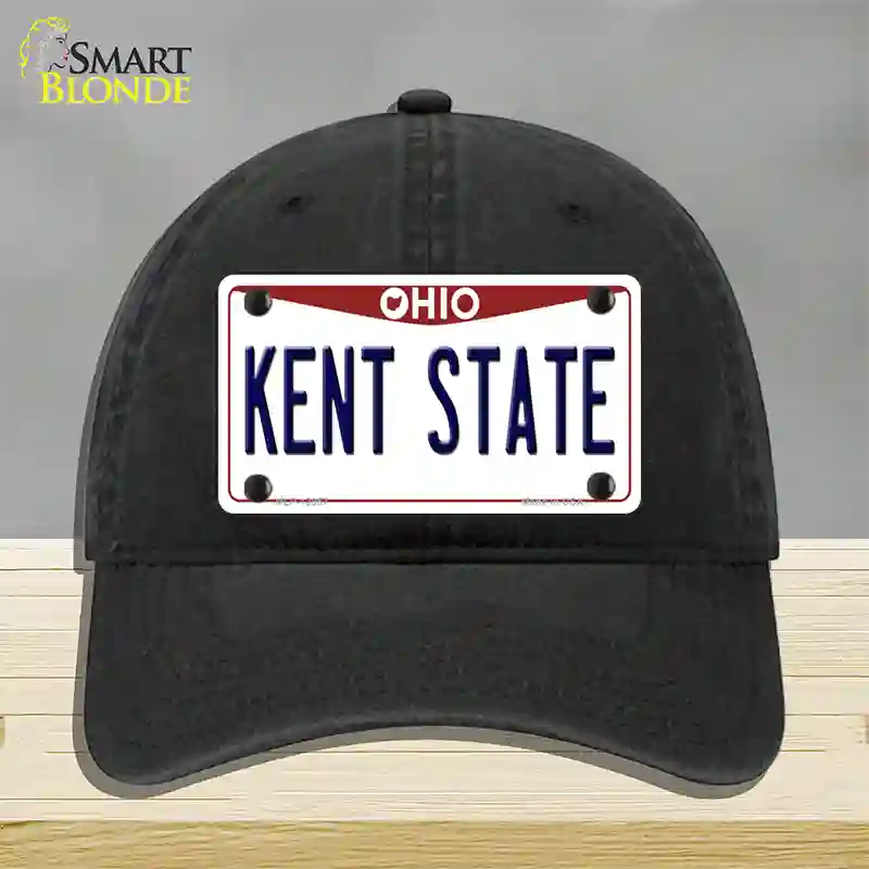 Kent State Novelty License Plate Hat Unconstructed Cotton / Black