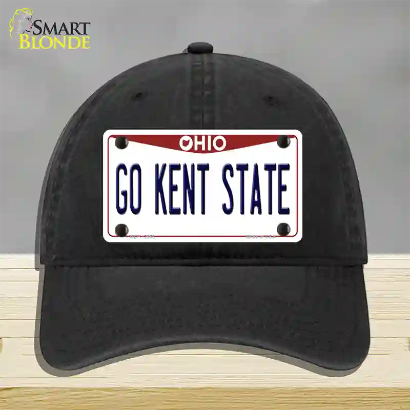 Go Kent State Novelty License Plate Hat Unconstructed Cotton / Black