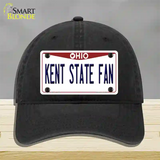 Kent State Fan Novelty License Plate Hat Unconstructed Cotton / Black