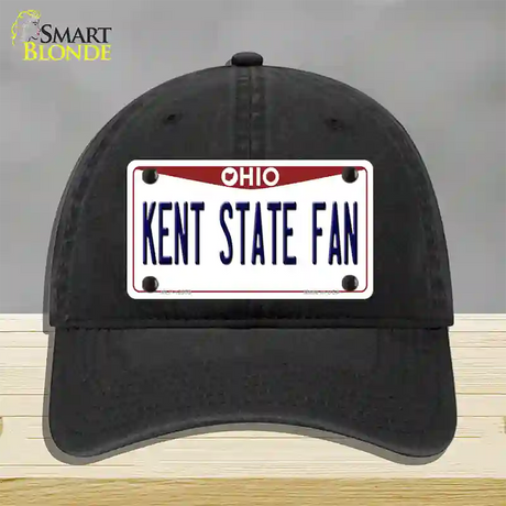 Kent State Fan Novelty License Plate Hat Unconstructed Cotton / Black