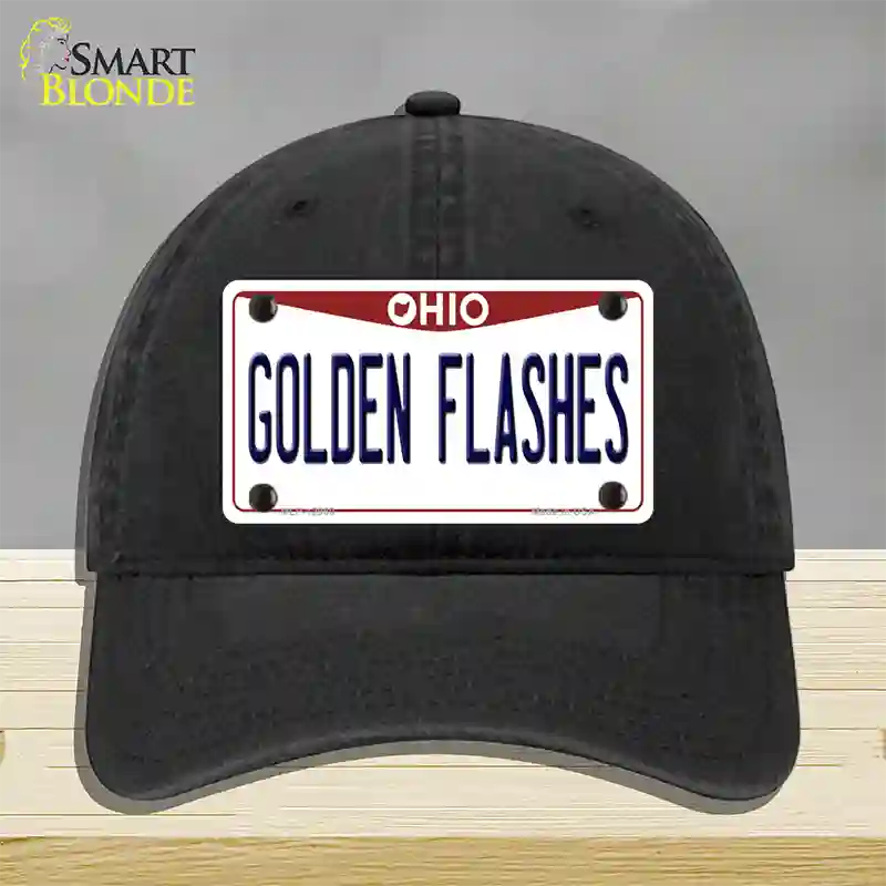 Golden Flashes Novelty License Plate Hat Unconstructed Cotton / Black