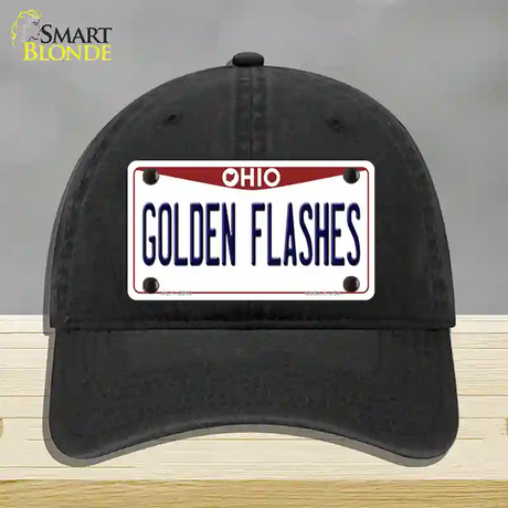 Golden Flashes Novelty License Plate Hat Unconstructed Cotton / Black