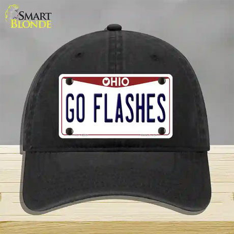 Go Flashes Novelty License Plate Hat Unconstructed Cotton / Black