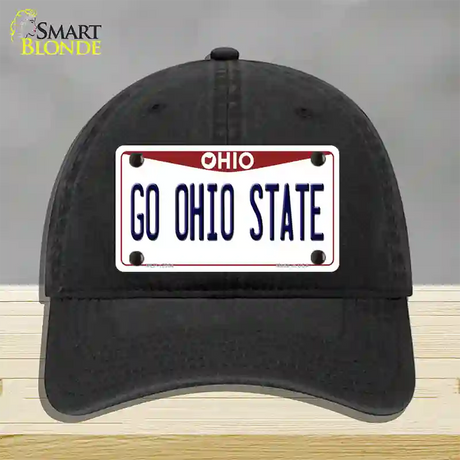 Go Ohio State Novelty License Plate Hat Unconstructed Cotton / Black