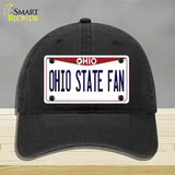 Ohio State Fan Novelty License Plate Hat Unconstructed Cotton / Black