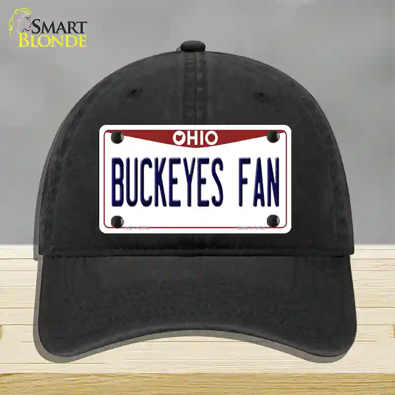 Buckeyes Fan Novelty License Plate Hat Unconstructed Cotton / Black