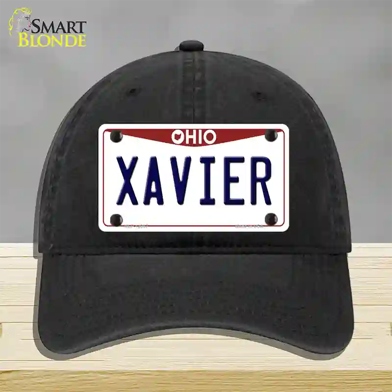 Xavier Novelty License Plate Hat Unconstructed Cotton / Black