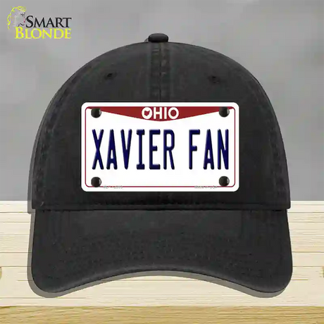 Xavier Fan Novelty License Plate Hat Unconstructed Cotton / Black