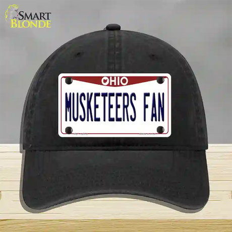 Musketeers Fan Novelty License Plate Hat Unconstructed Cotton / Black