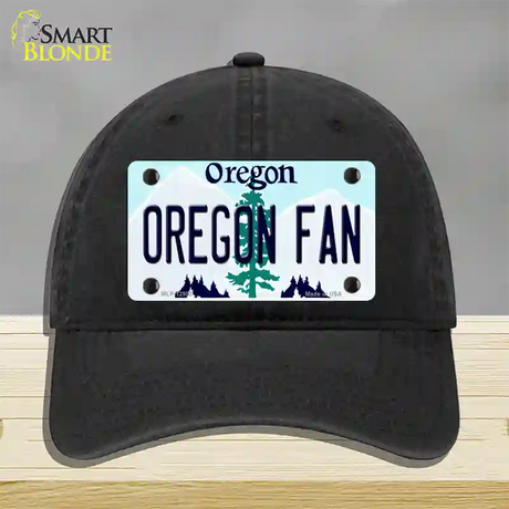 Oregon Fan Novelty License Plate Hat Unconstructed Cotton / Black