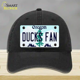 Ducks Fan Novelty License Plate Hat Unconstructed Cotton / Black