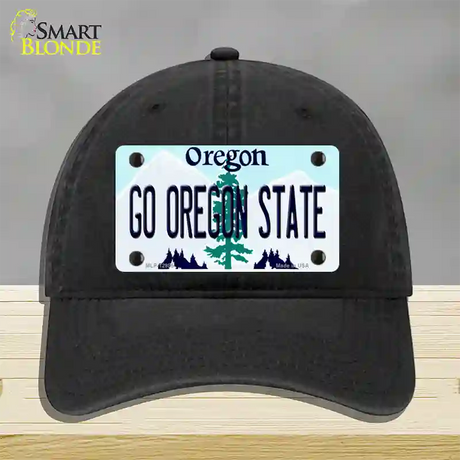 Go Oregon State Novelty License Plate Hat Unconstructed Cotton / Black