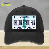 Oregon State Fan Novelty License Plate Hat Unconstructed Cotton / Black