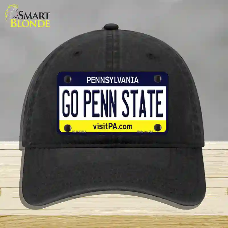 Go Penn State Novelty License Plate Hat Unconstructed Cotton / Black