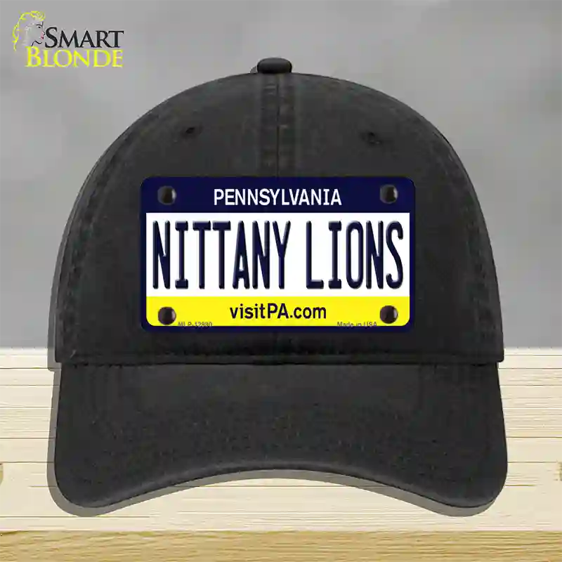 Nittany Lions Novelty License Plate Hat Unconstructed Cotton / Black