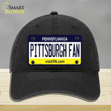 Pittsburgh Fan Novelty License Plate Hat Unconstructed Cotton / Black