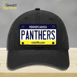 Panthers Novelty License Plate Hat Unconstructed Cotton / Black