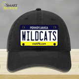 Wildcats Pennsylvania Novelty License Plate Hat Unconstructed Cotton / Black