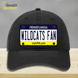 Wildcats Fan Pennsylvania Novelty License Plate Hat Unconstructed Cotton / Black