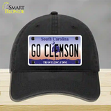 Go Clemson Novelty License Plate Hat Unconstructed Cotton / Black