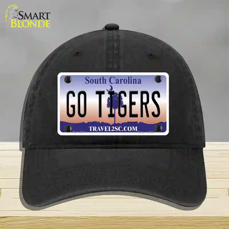 South Carolina Go Tigers Novelty License Plate Hat Unconstructed Cotton / Black