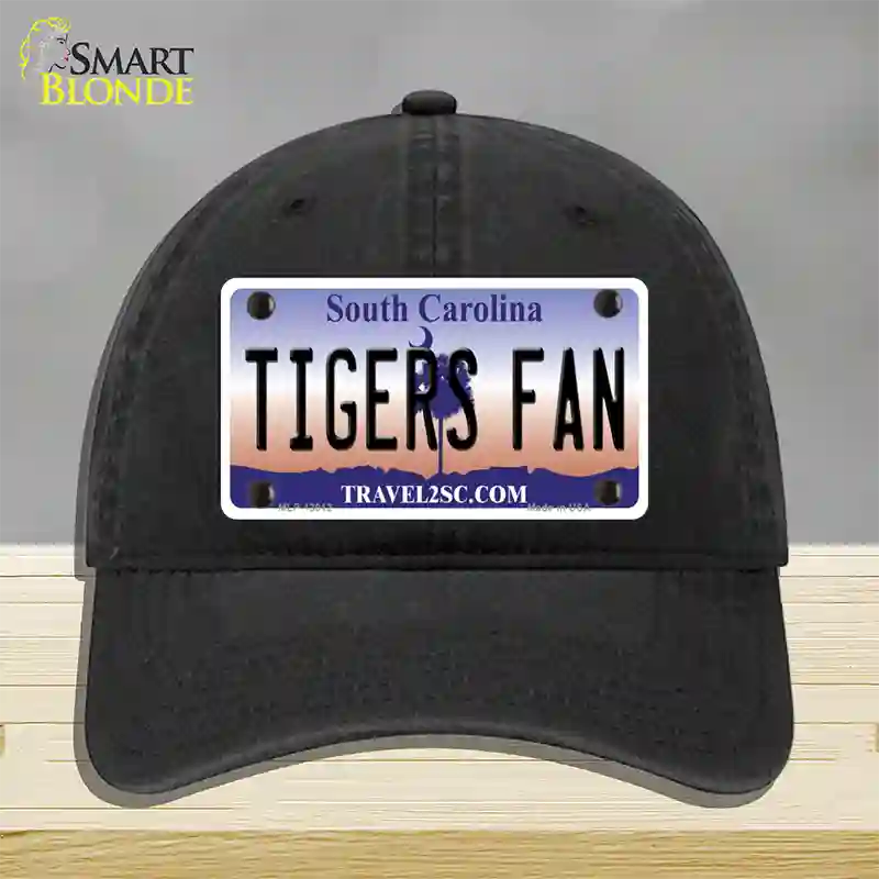 South Carolina Plate Tigers Fan Novelty License Plate Hat Unconstructed Cotton / Black