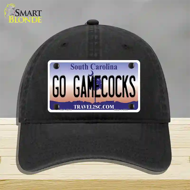 Go Gamecocks Novelty License Plate Hat Unconstructed Cotton / Black