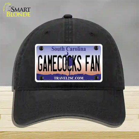 Gamecocks Fan Novelty License Plate Hat Unconstructed Cotton / Black