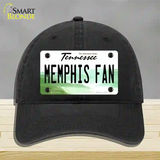 Memphis Fan Novelty License Plate Hat Unconstructed Cotton / Black