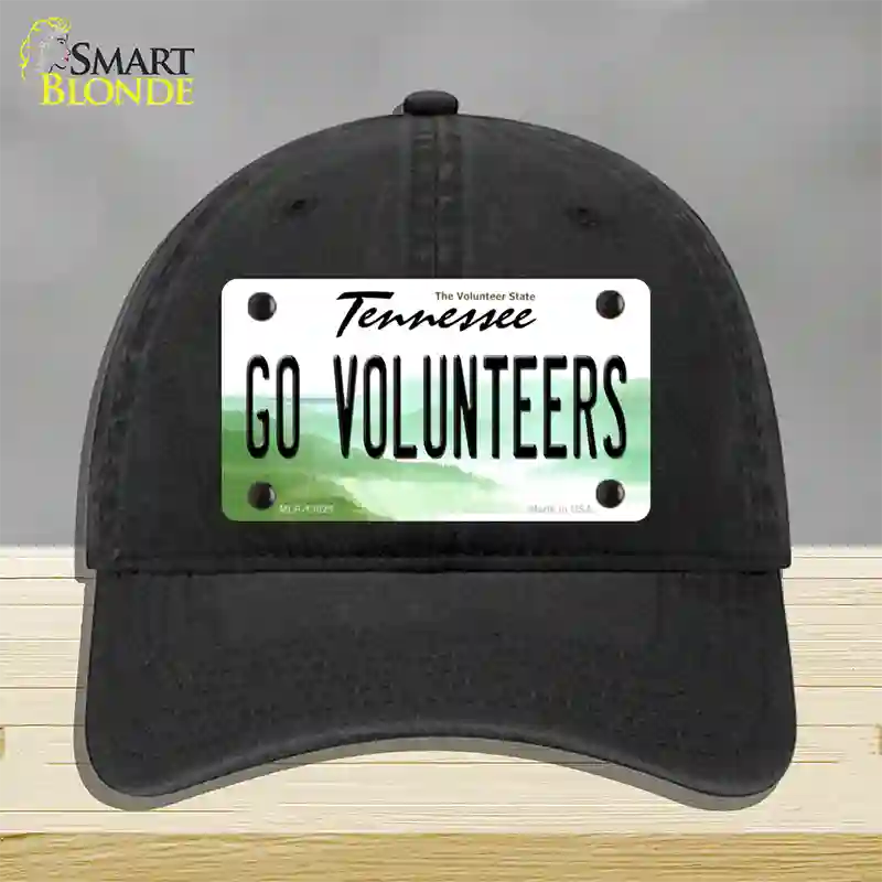 Go Volunteers Novelty License Plate Hat Unconstructed Cotton / Black