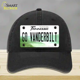 Go Vanderbilt Novelty License Plate Hat Unconstructed Cotton / Black