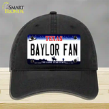 Baylor Fan Novelty License Plate Hat Unconstructed Cotton / Black