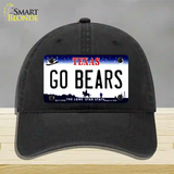 Go Bears Novelty License Plate Hat Unconstructed Cotton / Black