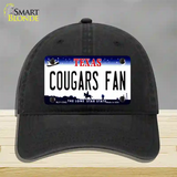 Cougars Fan Novelty License Plate Hat Unconstructed Cotton / Black