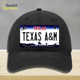 Texas A&M Novelty License Plate Hat Unconstructed Cotton / Black