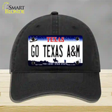 Go Texas A&M Novelty License Plate Hat Unconstructed Cotton / Black