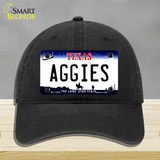 Aggies Texas Novelty License Plate Hat Unconstructed Cotton / Black