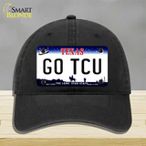 Go TCU Novelty License Plate Hat Unconstructed Cotton / Black