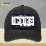 Horned Frogs Novelty License Plate Hat Unconstructed Cotton / Black