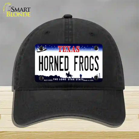 Horned Frogs Novelty License Plate Hat Unconstructed Cotton / Black