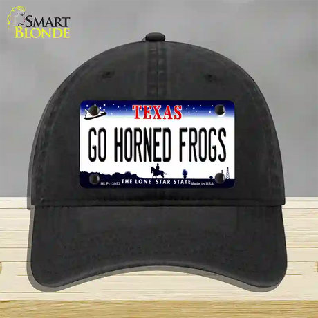 Go Horned Frogs Novelty License Plate Hat Unconstructed Cotton / Black