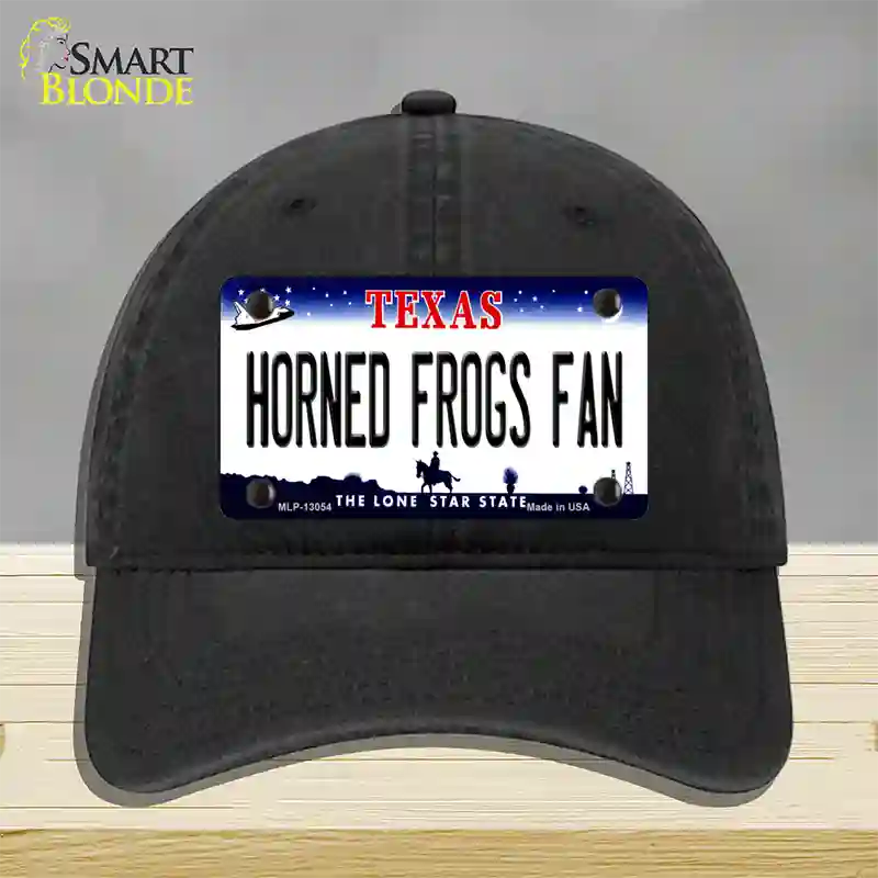 Horned Frogs Fan Novelty License Plate Hat Unconstructed Cotton / Black