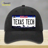 Texas Tech Novelty License Plate Hat Unconstructed Cotton / Black