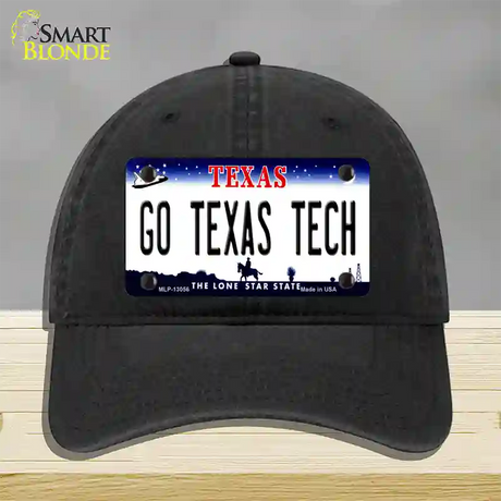 Go Texas Tech Novelty License Plate Hat Unconstructed Cotton / Black