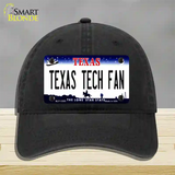 Texas Tech Fan Novelty License Plate Hat Unconstructed Cotton / Black