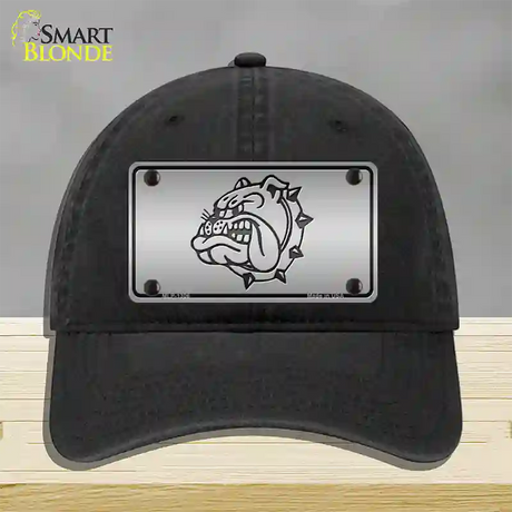 Bulldog Novelty License Plate Hat Unconstructed Cotton / Black